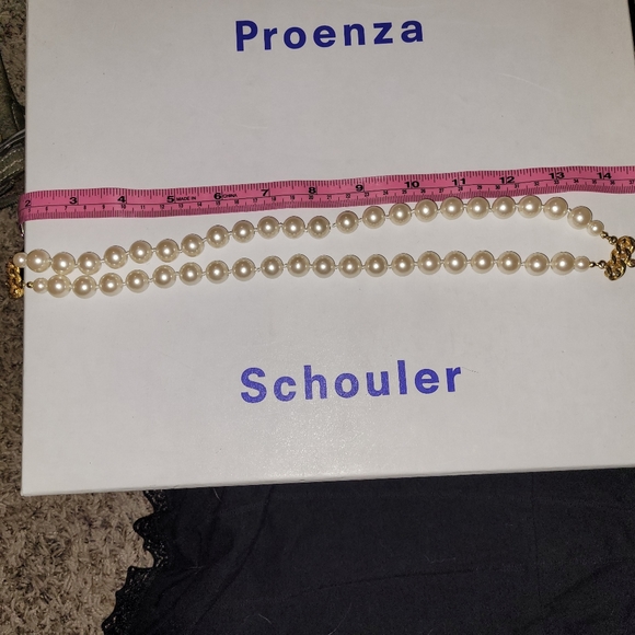 VTG Carolee Pearl & golden chain link necklace - Picture 11 of 12